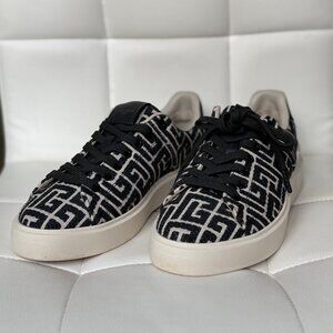 Balmain B-Court Monogram Jacquard Sneakers Black/White – EU 38